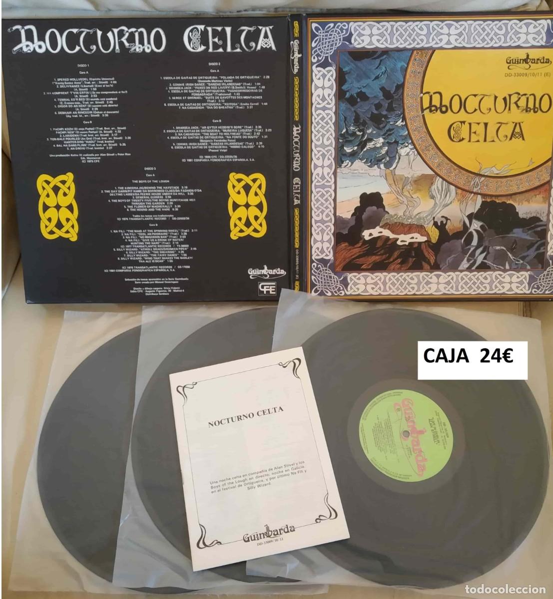 Discos de vinilo: NOCTURNO CELTA - Caja con 3 discos LPs - Foto 1