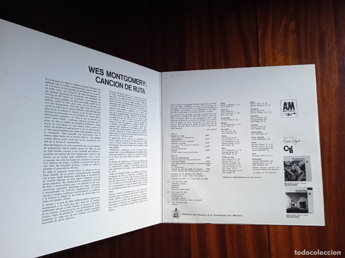 Discos de vinilo: WES MONTGOMERY &ndash; CANCI&Oacute;N DE RUTA - LP SPAIN - Foto 2