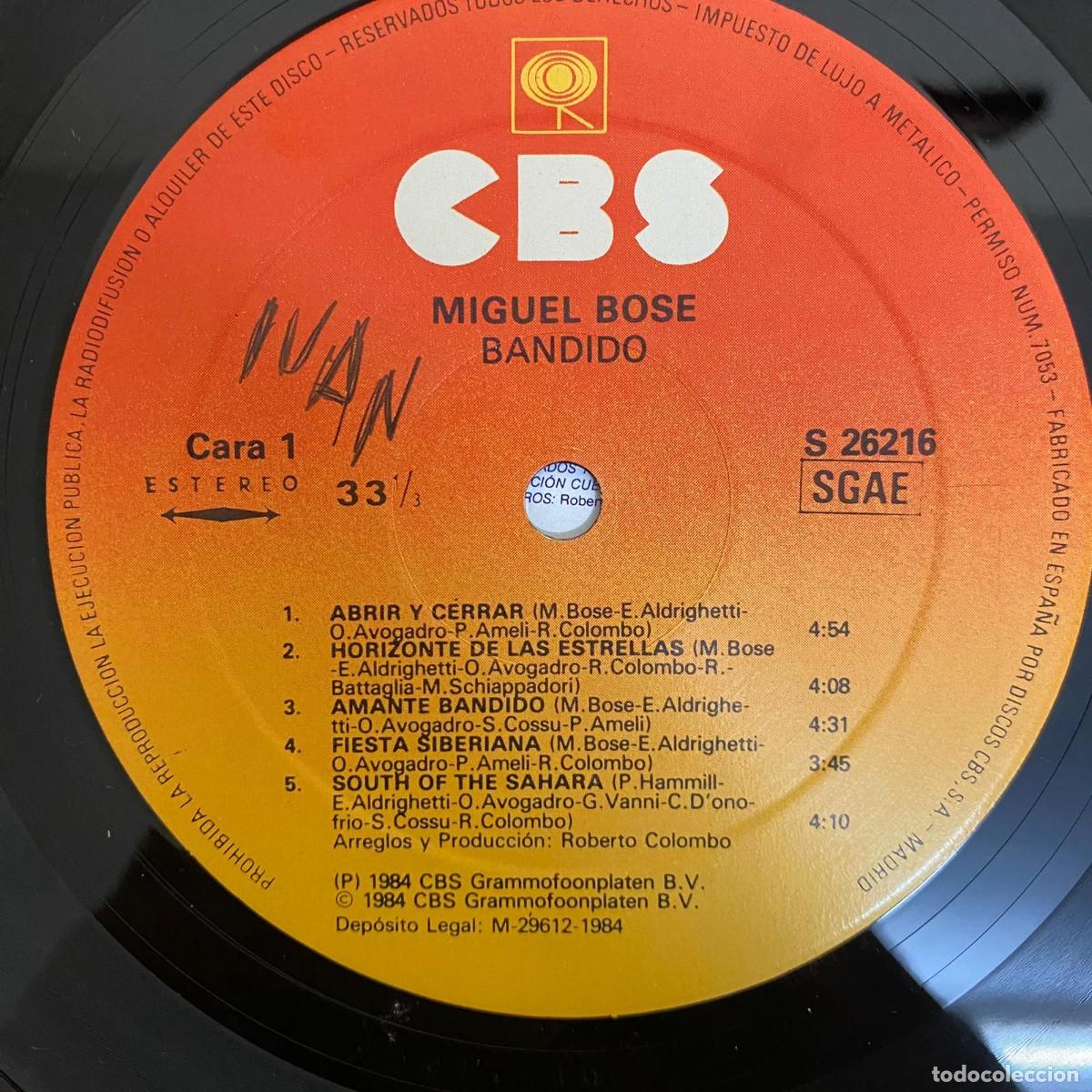 Discos de vinilo: Miguel Bos&eacute; &ndash; Bandido - Foto 5