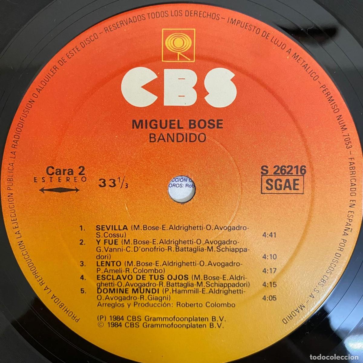 Discos de vinilo: Miguel Bos&eacute; &ndash; Bandido - Foto 7