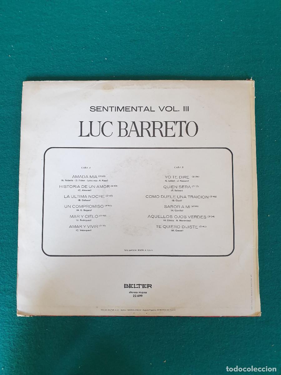 Discos de vinilo: Luc Barreto &ndash; Sentimental (Vol. III) - Foto 2
