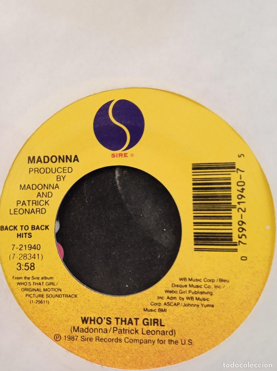Discos de vinilo: MADONNA- WHO&acute;S THAT GIRL- CAUSING A COMMOTION - SINGLE - Foto 1
