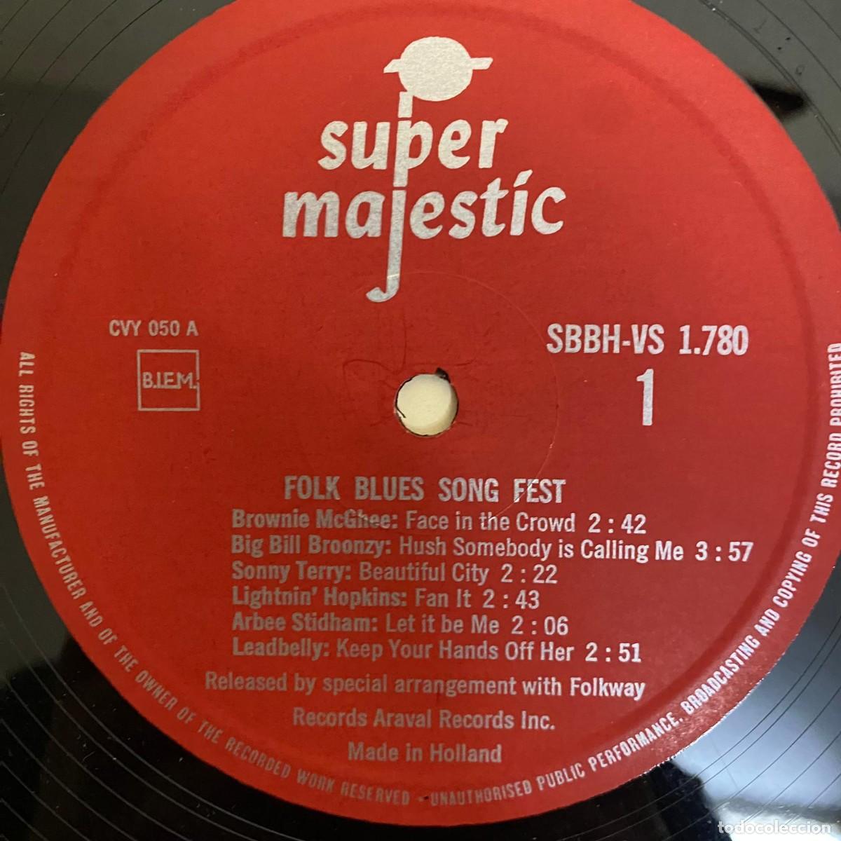 Discos de vinilo: Various &ndash; Folk Blues Song Fest - Foto 3