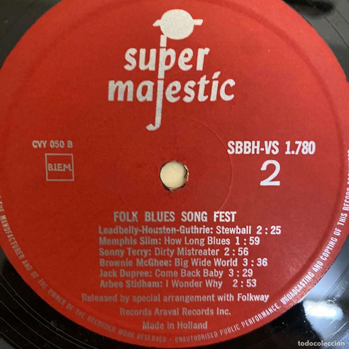 Discos de vinilo: Various &ndash; Folk Blues Song Fest - Foto 4