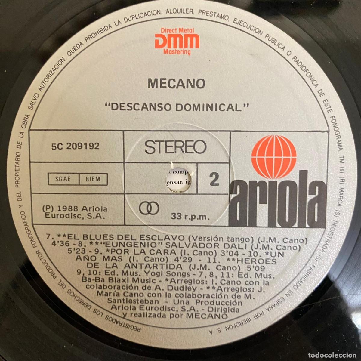 Discos de vinilo: Mecano &ndash; Descanso Dominical - Foto 7