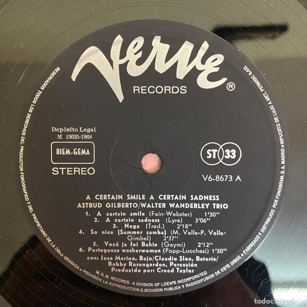 Discos de vinilo: Astrud Gilberto / Walter Wanderley &ndash; A Certain Smile A Certain Sadness - Foto 3