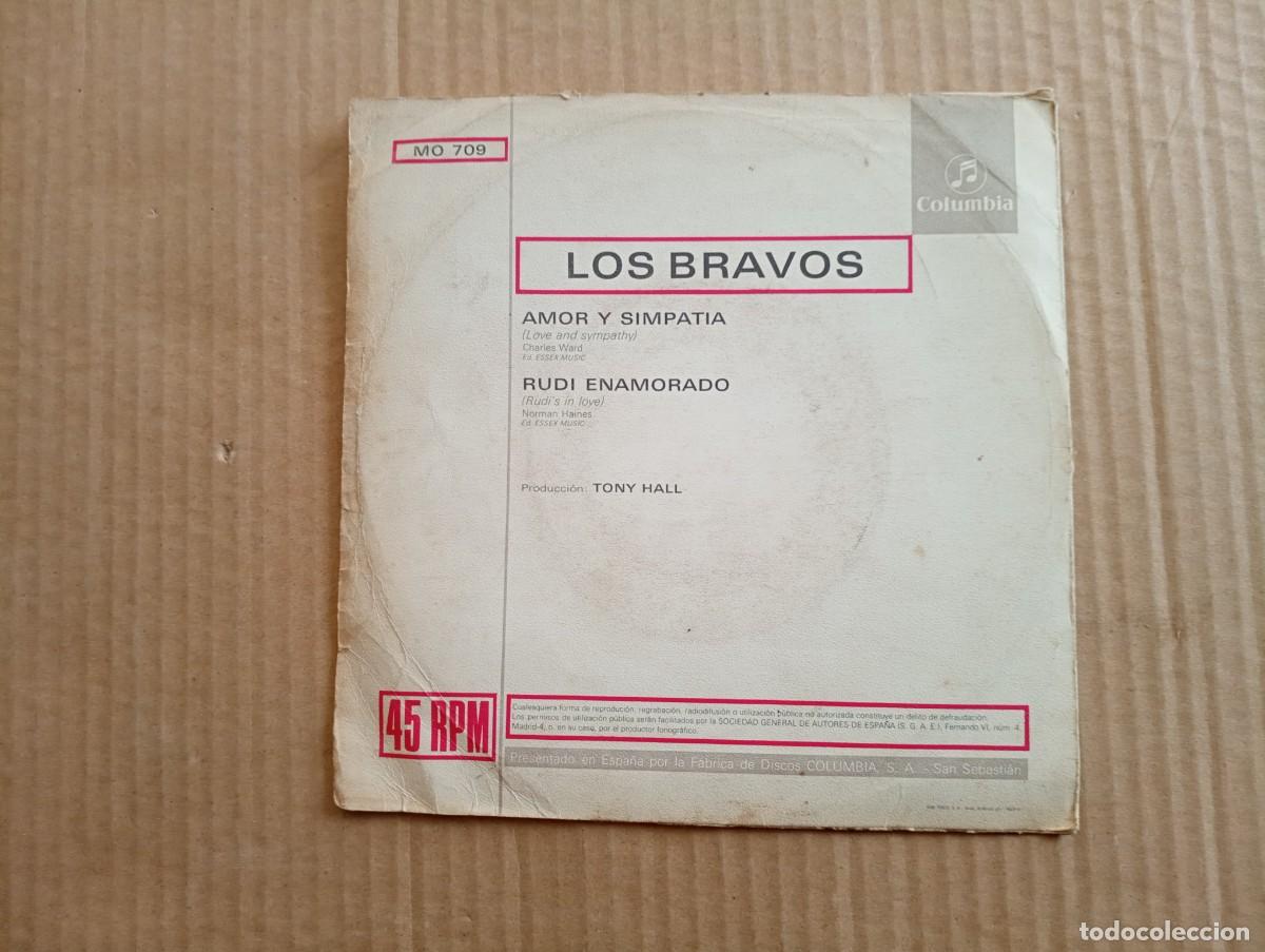 Discos de vinilo: LOS BRAVOS - AMOR Y SIMPATIA SINGLE 1969 - Foto 3