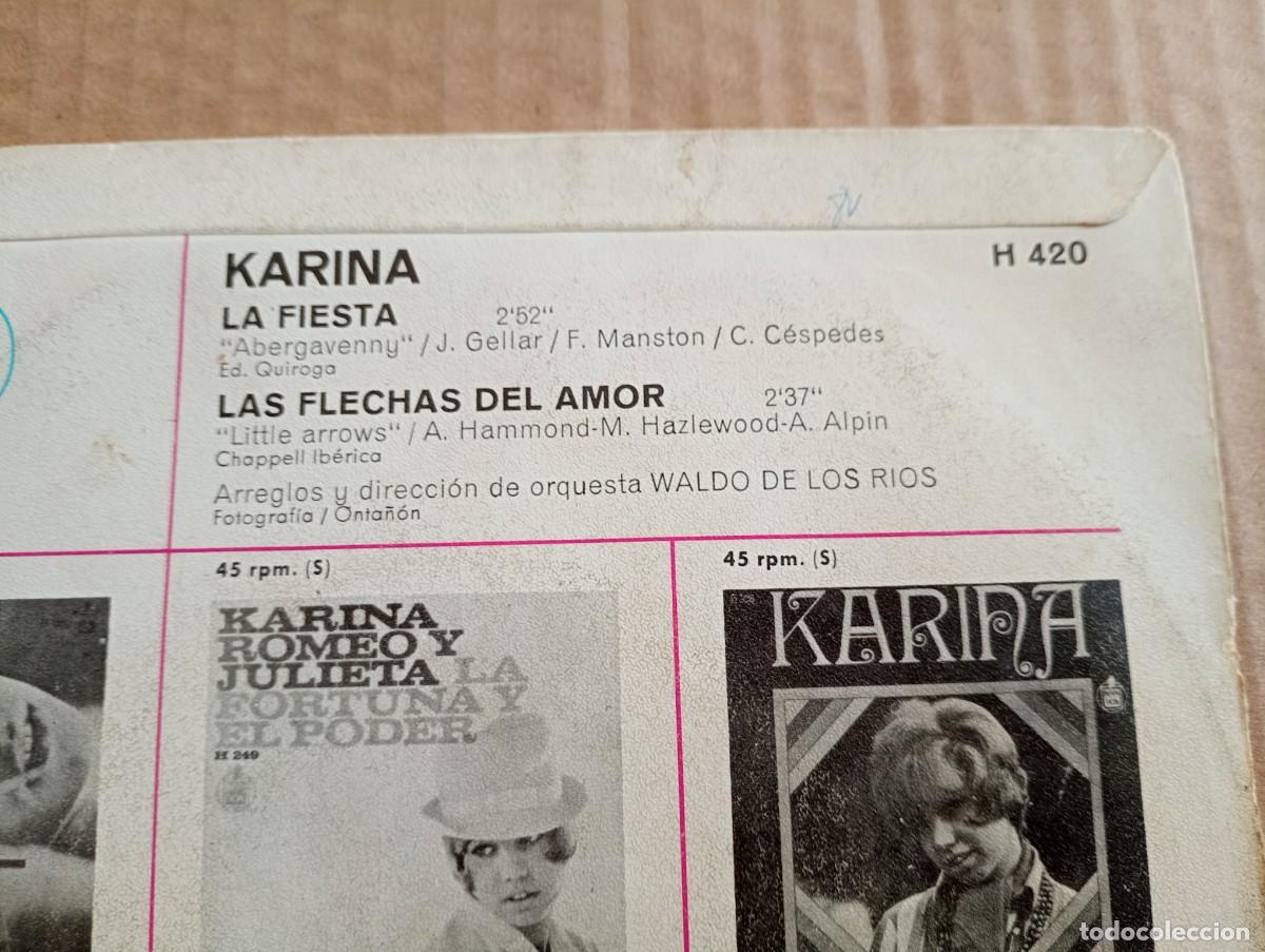 Discos de vinilo: KARINA - LA FIESTA SINGLE 1968 - Foto 3