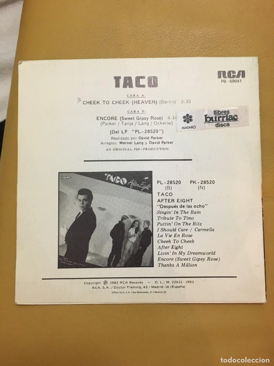 Discos de vinilo: Taco &lrm;&ndash; Cheek To Cheek (Heaven) - Foto 2