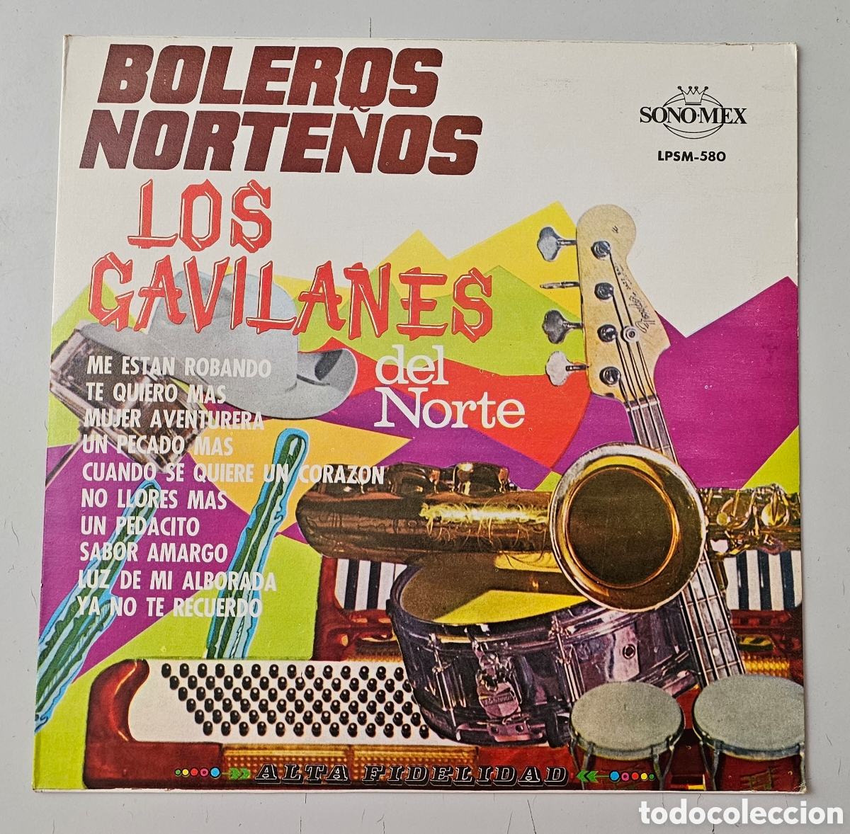 Disques de vinyle: LP LOS GAVILANES DEL NORTE - Boleros Norte&ntilde;os (M&eacute;xico - Sono-Mex - 1973) Tex-Mex COMO NUEVO