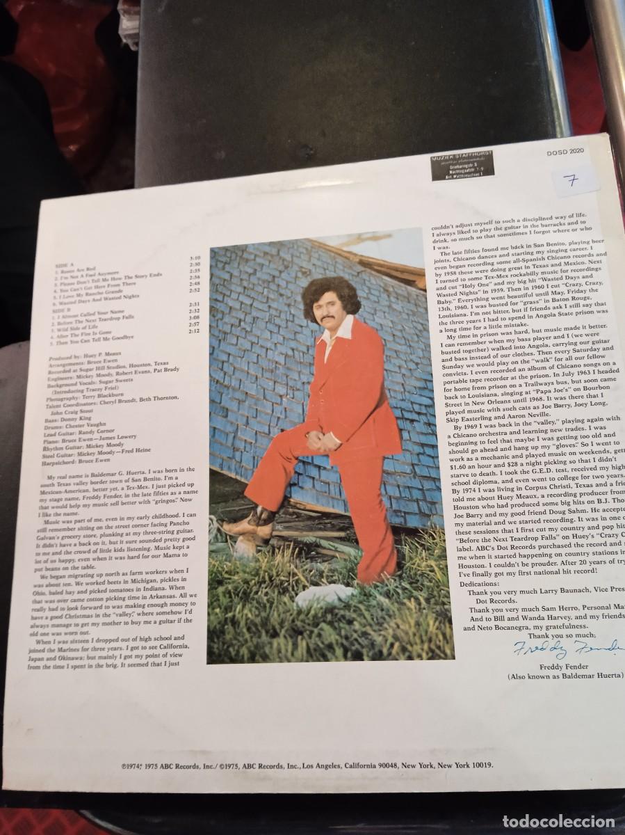 Discos de vinilo: FREDDY FENDER- BEFORE THE NEXT TEARDROP FALLS. LP - Foto 2