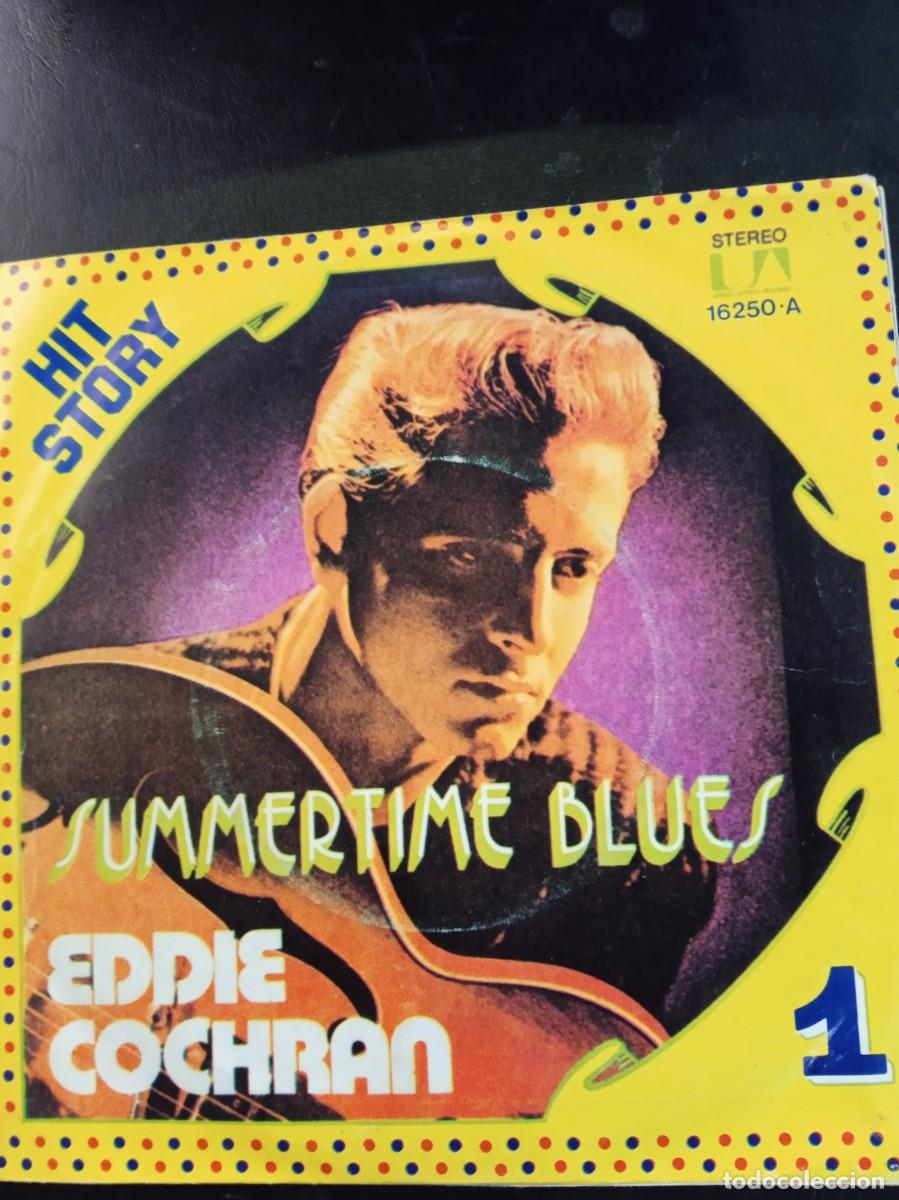 Discos de vinilo: EDDIE COCHRAN- SUMMERTIME BLUES/ C&acute;MON EVERYBODY. SINGLE - Foto 1