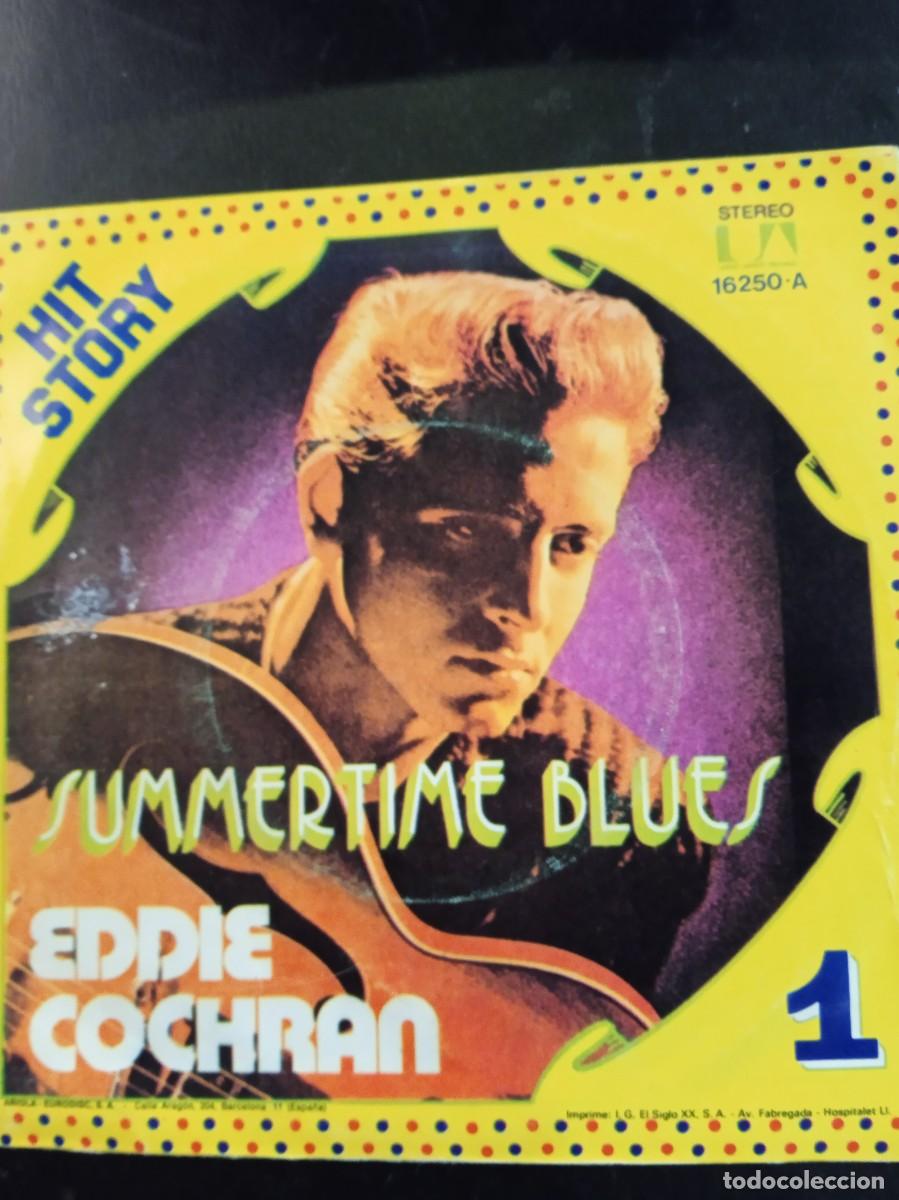 Discos de vinilo: EDDIE COCHRAN- SUMMERTIME BLUES/ C&acute;MON EVERYBODY. SINGLE - Foto 2