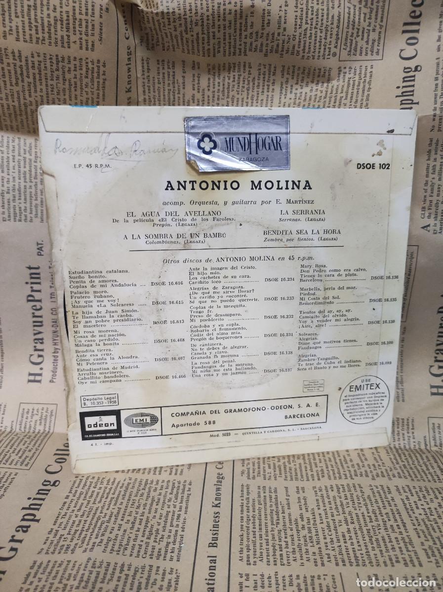 Discos de vinilo: Antonio Molina &ndash; As&iacute; Canta... - Foto 2