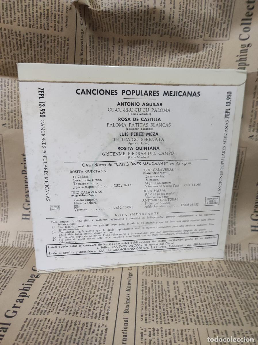 Discos de vinilo: CACIONES POPULARES MEJICANAS - Foto 2