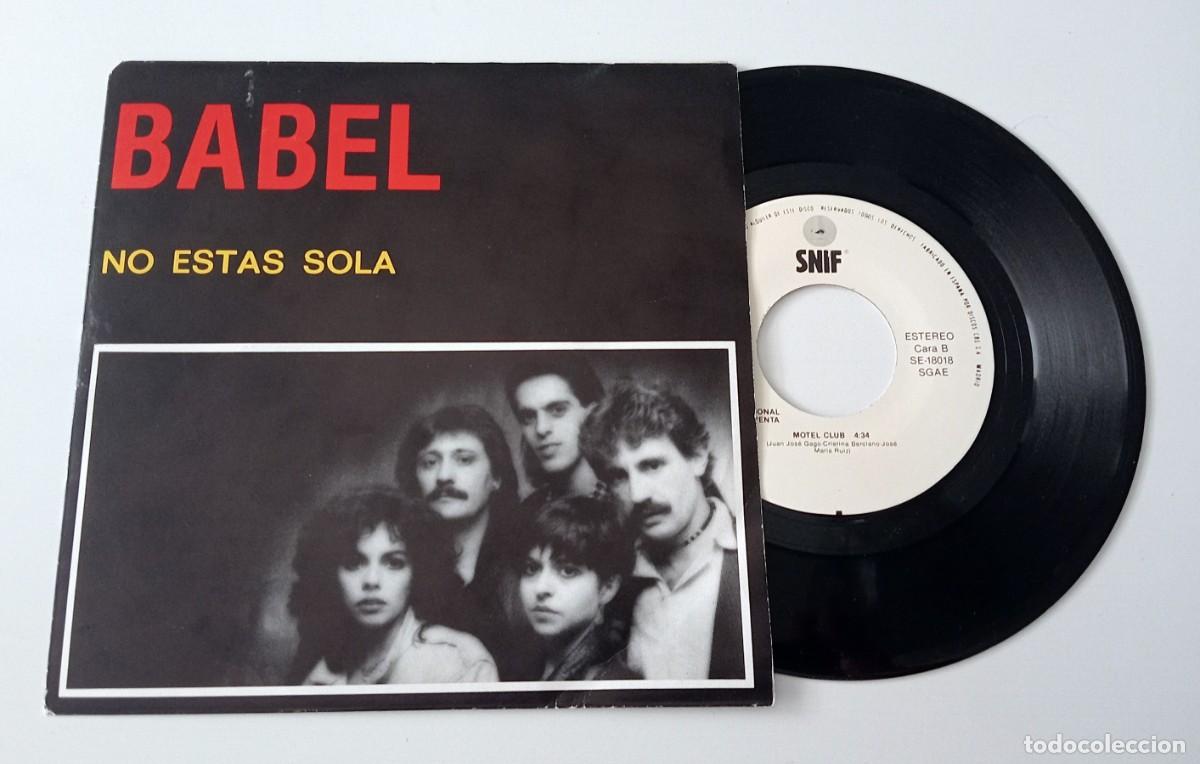 Discos de vinilo: SINGLE BABEL - NO EST&Aacute;S SOLA - Foto 3