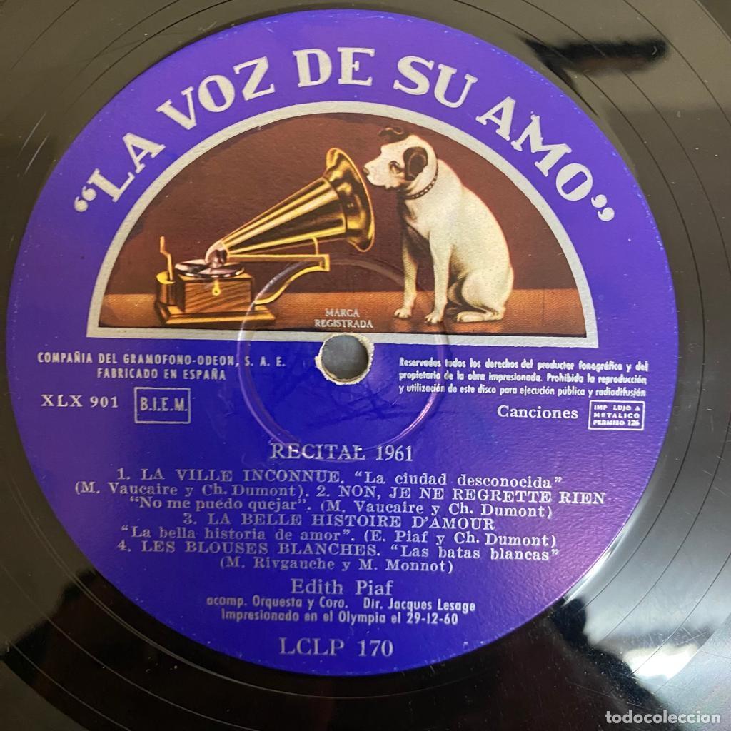 Discos de vinilo: &Eacute;dith Piaf* &ndash; Recital 1961 - Foto 5
