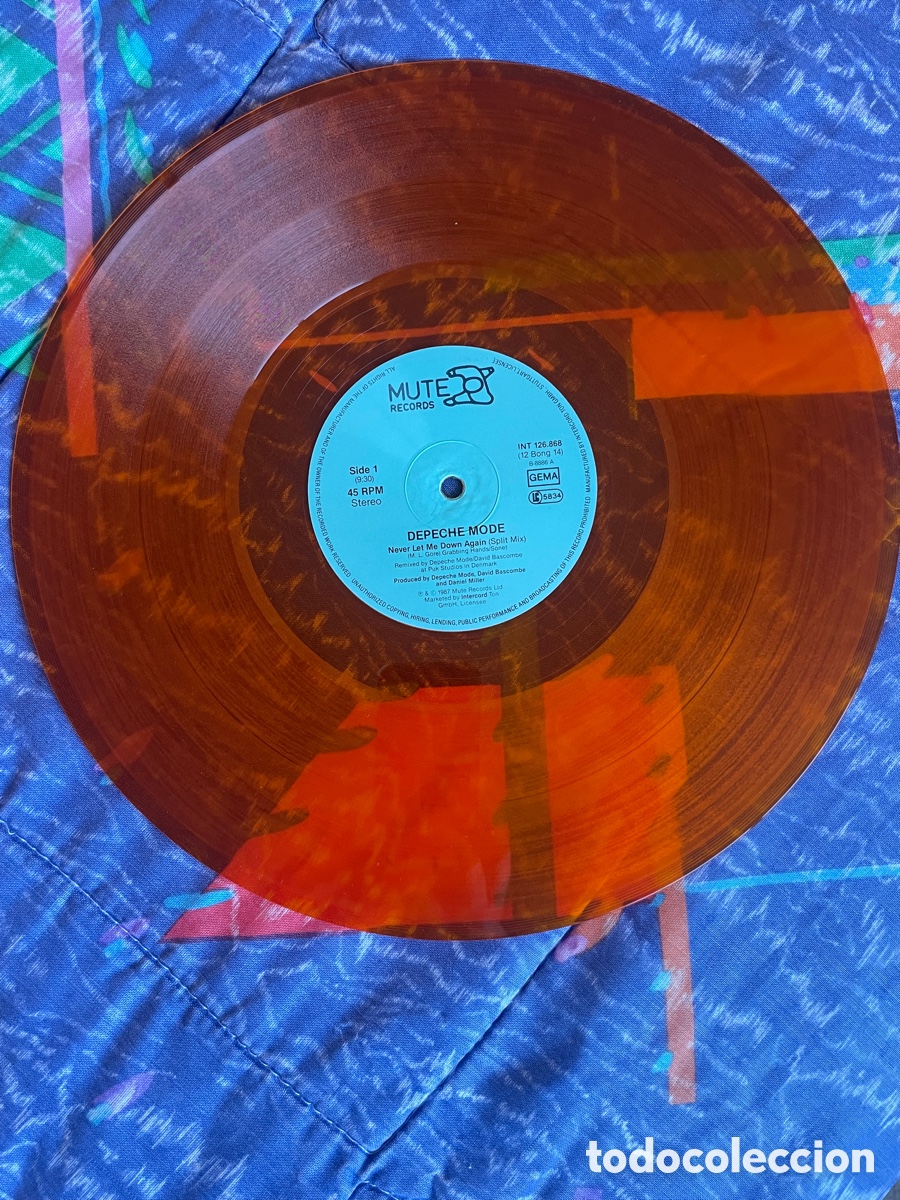 Discos de vinilo: Depeche Mode - Never let me down Again / Vinilo color naranja - Foto 6