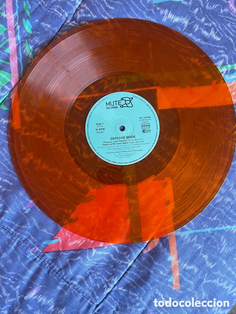 Discos de vinilo: Depeche Mode - Never let me down Again / Vinilo color naranja - Foto 8