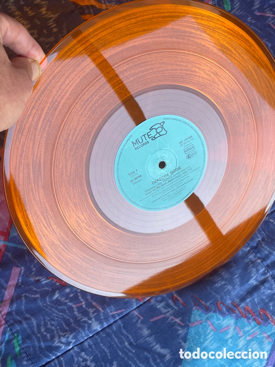 Discos de vinilo: Depeche Mode - Never let me down Again / Vinilo color naranja - Foto 9