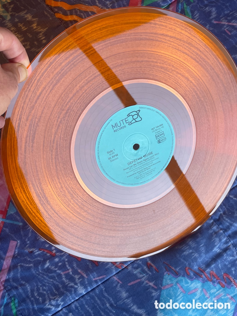 Discos de vinilo: Depeche Mode - Never let me down Again / Vinilo color naranja - Foto 10