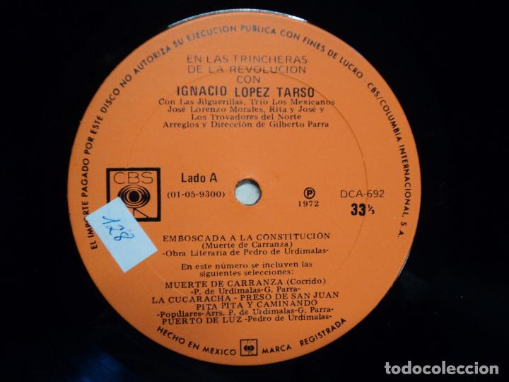 Discos de vinilo: IGNACIO LOPEZ TARSO - EN LAS TRINCHERAS DE LA REVOLUCION - Foto 3