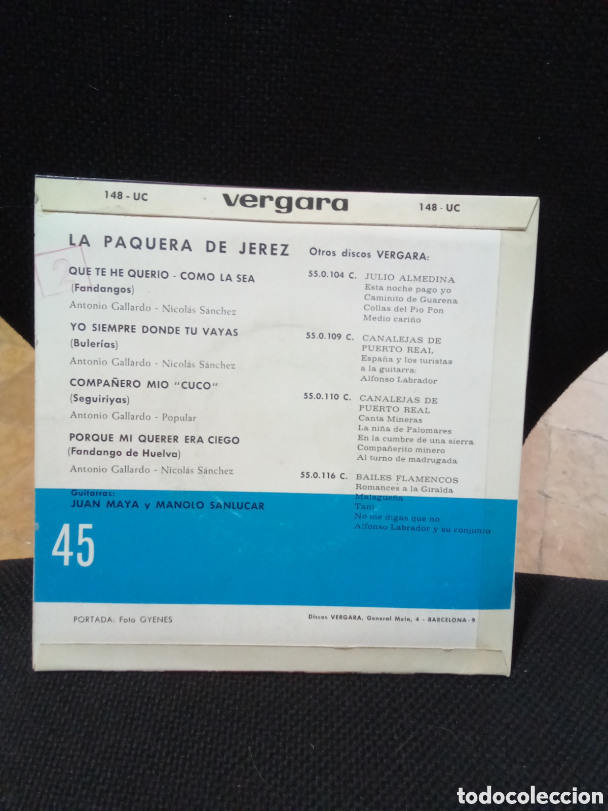 Discos de vinilo: La Paquera de Jerez - Foto 2