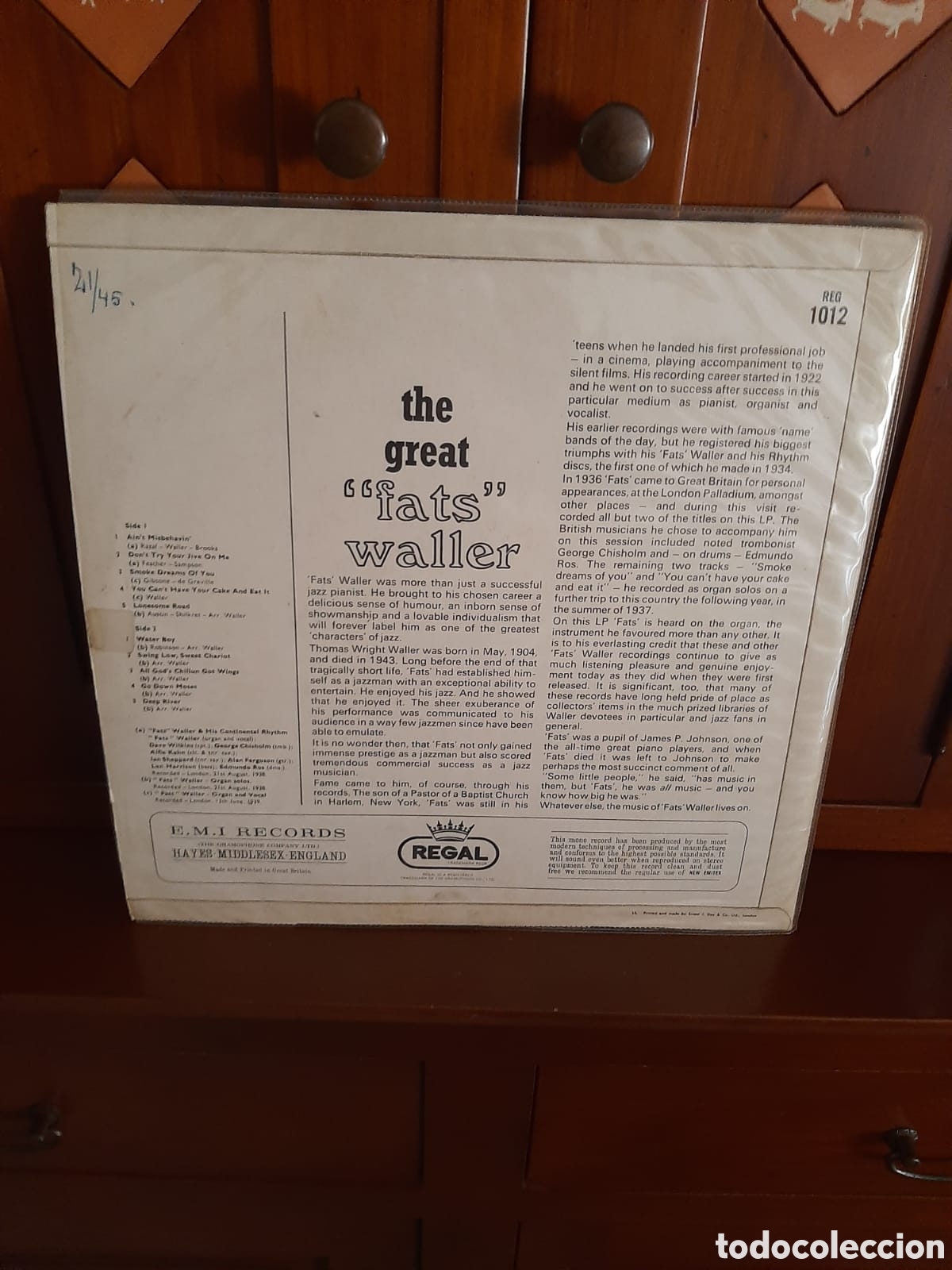 Discos de vinilo: disco The Great &rdquo;Fats&rdquo; Waller - Foto 2