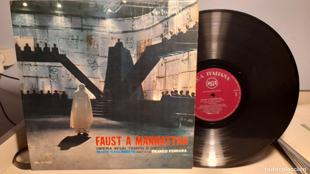 Discos de vinilo: LP FAUST A MANHATTAN ( OPERA MODERNA DE MARIO NASCIMBENE ) - Foto 1