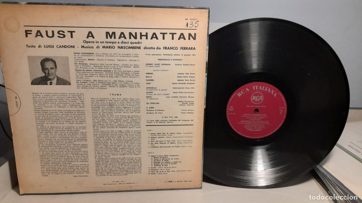 Discos de vinilo: LP FAUST A MANHATTAN ( OPERA MODERNA DE MARIO NASCIMBENE ) - Foto 2