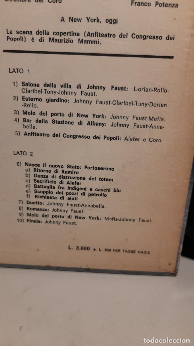 Discos de vinilo: LP FAUST A MANHATTAN ( OPERA MODERNA DE MARIO NASCIMBENE ) - Foto 4