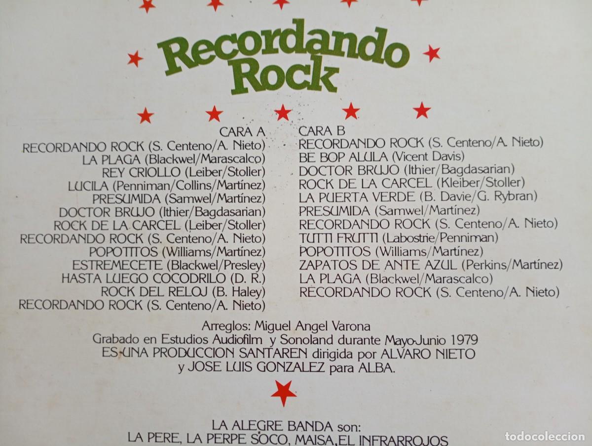 Discos de vinilo: LA ALEGRE BANDA - RECORDANDO ROCK LP 1979 - Foto 8
