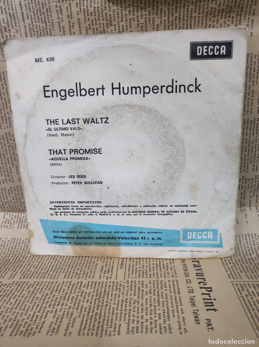 Discos de vinilo: THE LAST WALTZ ENGELBERT HUMPERDINCK - Foto 2