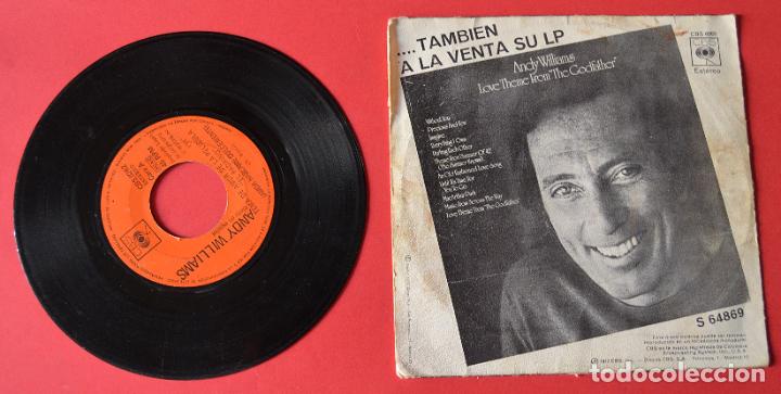 Discos de vinilo: ANDY WILLIAMS - CANTA EN ESPA&Ntilde;OL - EL PADRINO - Foto 2