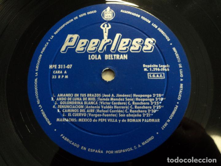 Discos de vinilo: LOLA BELTRAN - S/T (SPAIN 1966) - Foto 3