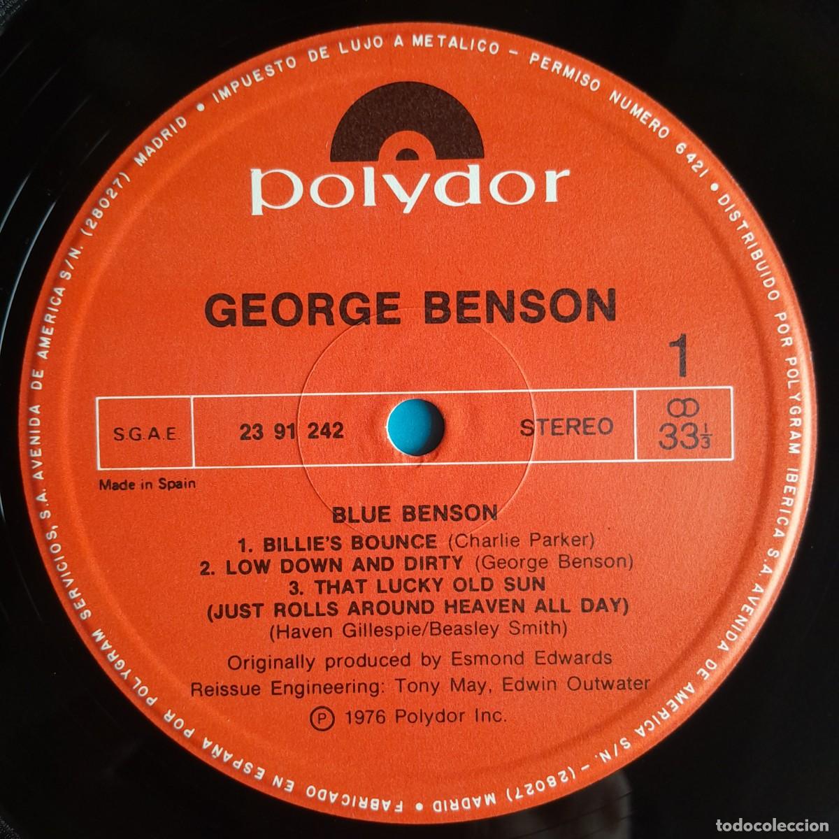 Discos de vinilo: GEORGE BENSON : BLUE BENSON [POLYDOR - ESP 1985] LP/COMP - Foto 3