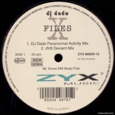 Discos de vinilo: X-FILES (12” MAXI) - DJ DADO