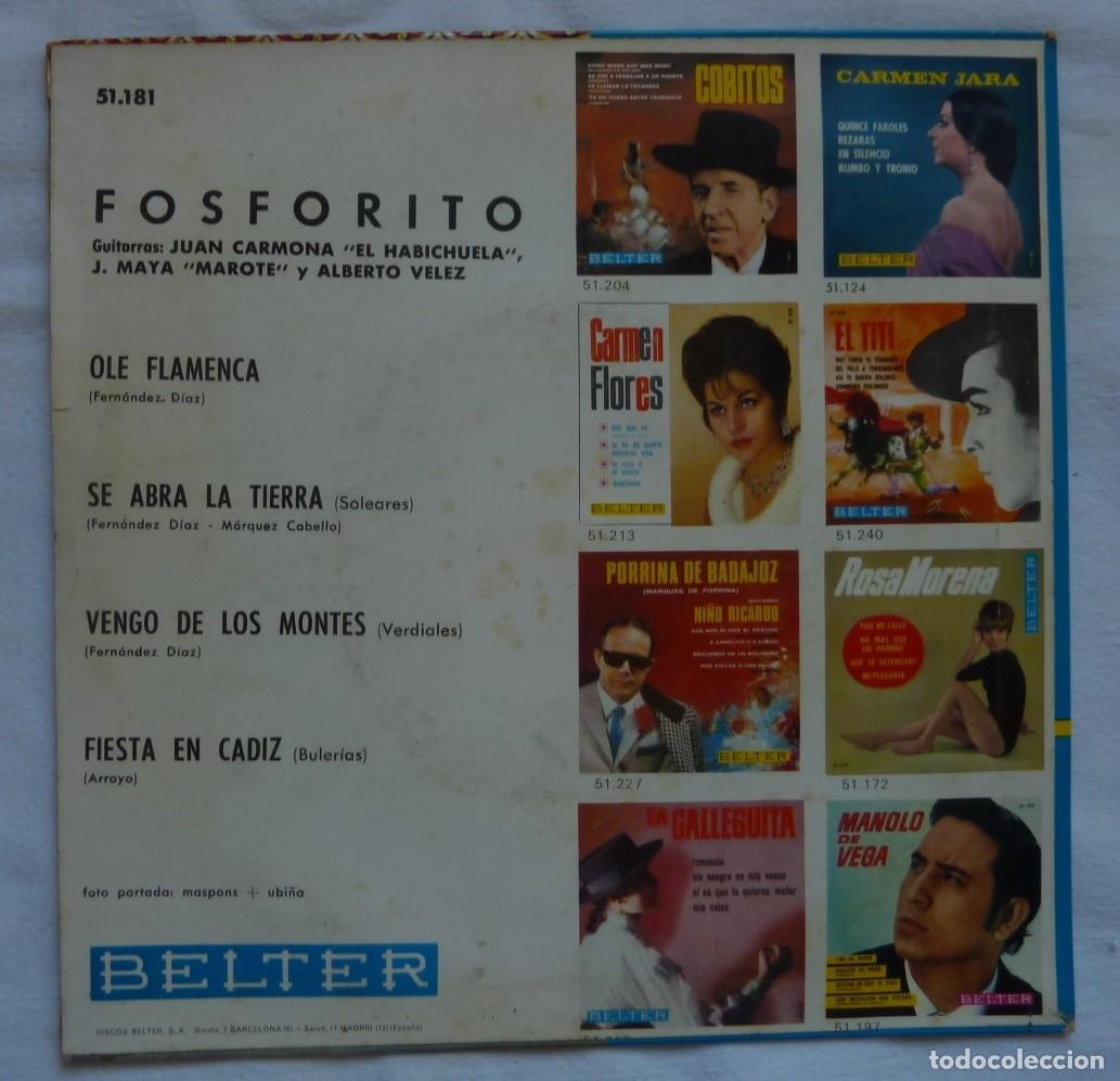 Discos de vinilo: FOSFORITO // OLE FLAMENCA+3 // 1965 / EP - Foto 2