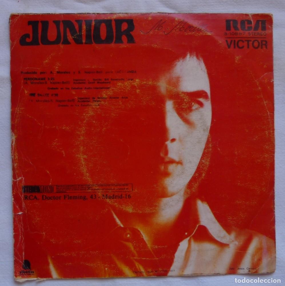 Discos de vinilo: JUNIOR // PERDONAME // 1973 // SINGLE - Foto 2