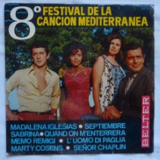 Discos de vinilo: 8º FESTIVAL DE LA CANCION MEDITERRANEA // MADALENA IGLESIAS/SABRINA/MEMO REMIGI/1966//EP