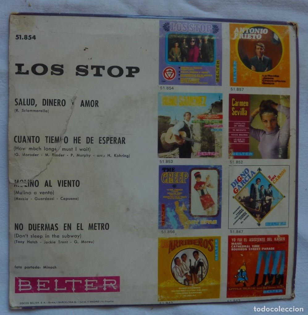 Discos de vinilo: LOS STOP // MOLINO AL VIENTO+3 // 1967 // EP - Foto 2
