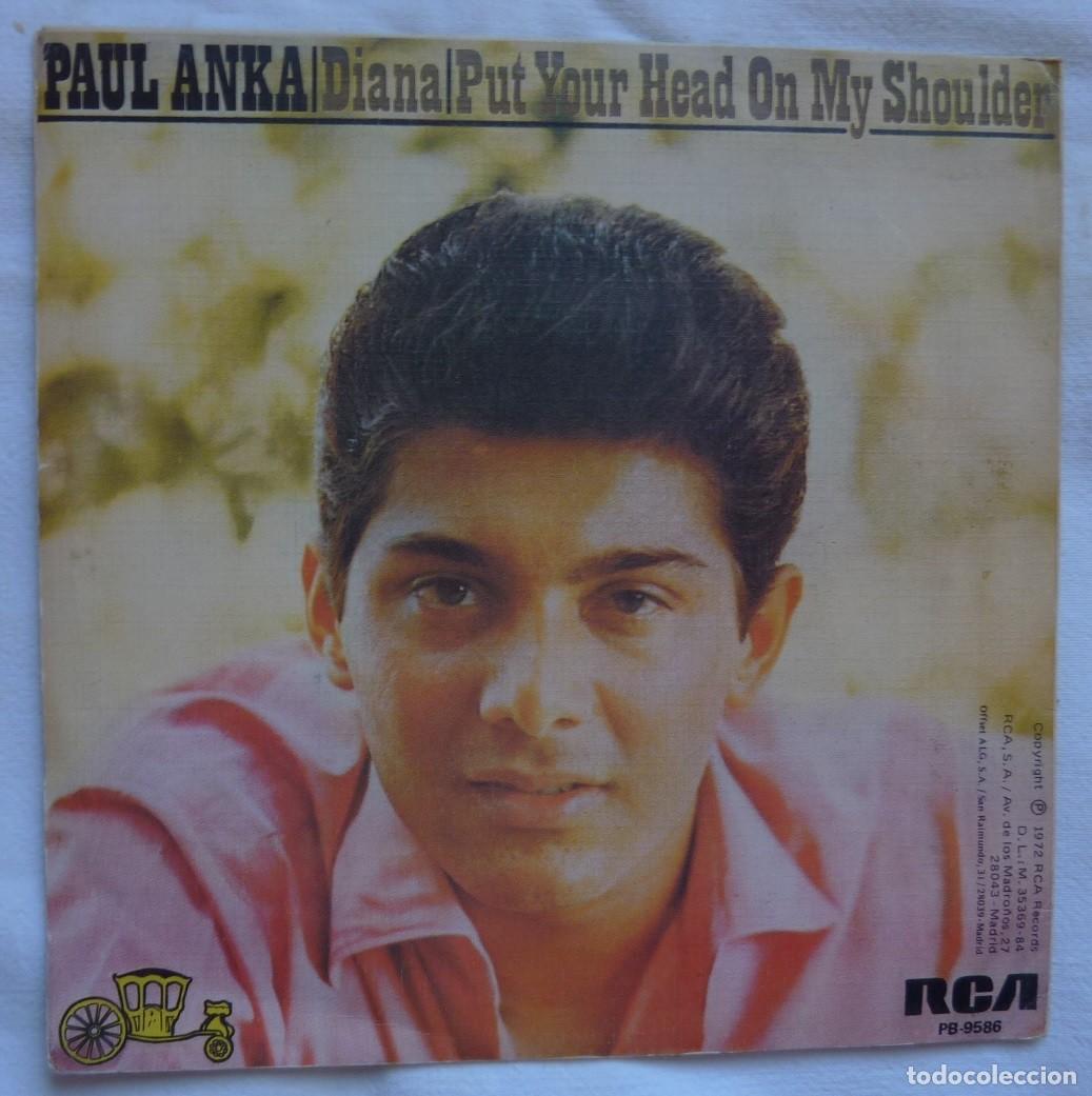 Discos de vinilo: PAUL ANKA // DIANA // 1984 // SINGLE - Foto 1
