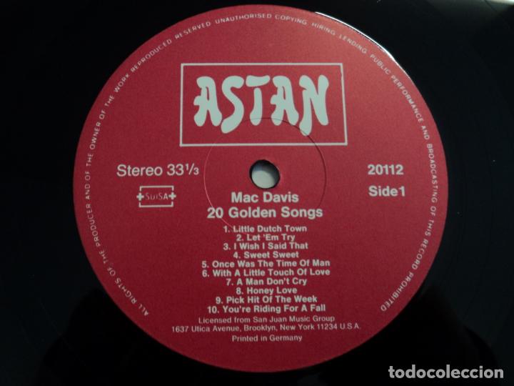 Discos de vinilo: Mac Davis &lrm;&ndash; 20 Golden Songs - Foto 3