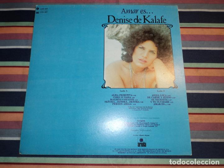 Discos de vinilo: Denise De Kalafe &ndash; AMAR ES... (MEXICO 1981) - Foto 2