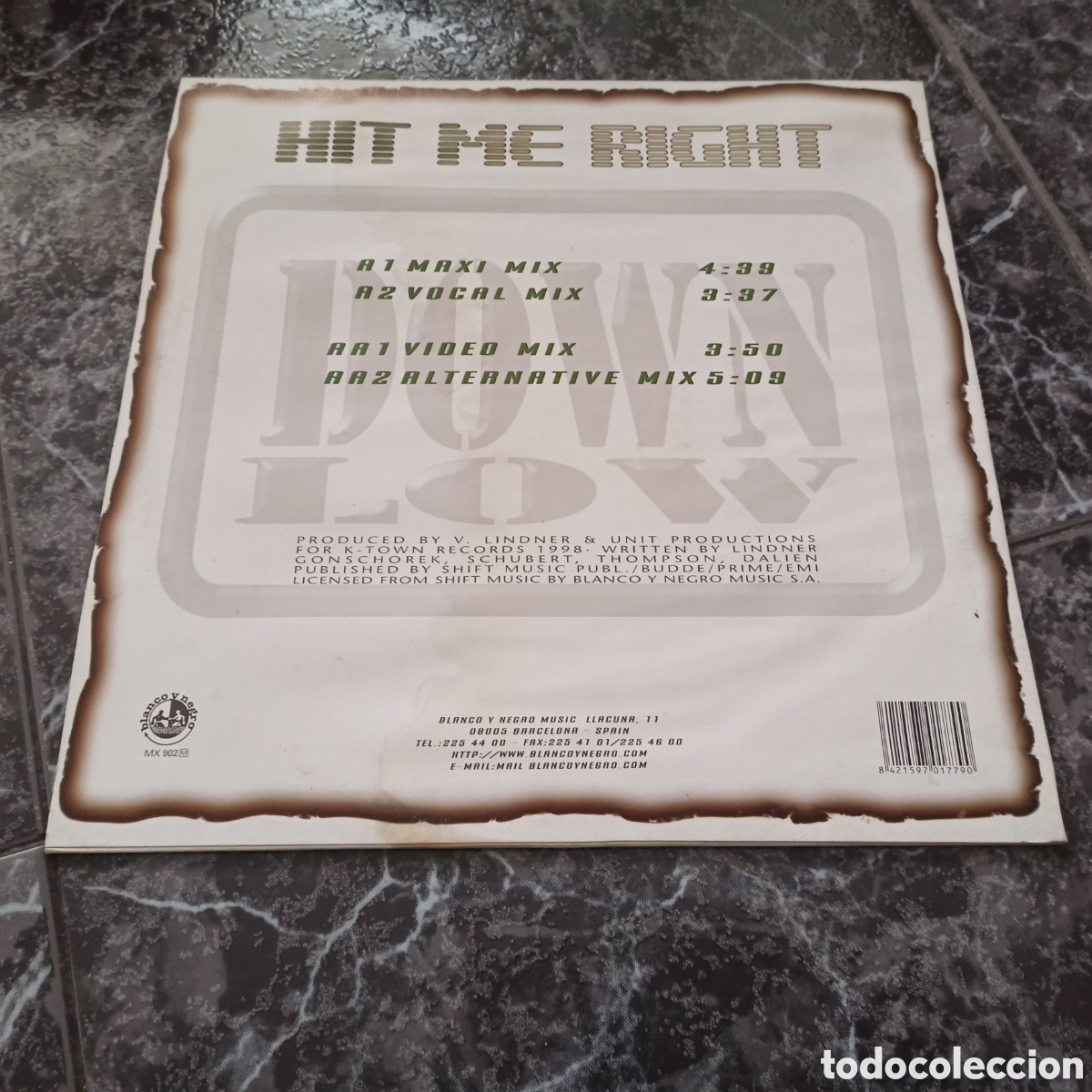 Discos de vinilo: Down Low - Hit Me Right (12&rdquo;) - Foto 2