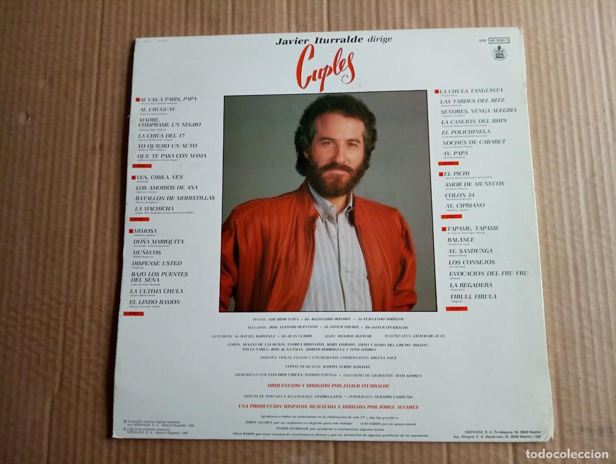 Discos de vinilo: JAVIER ITURRALDE - DIRIGE CUPLES LP 1987 FOLK - Foto 6