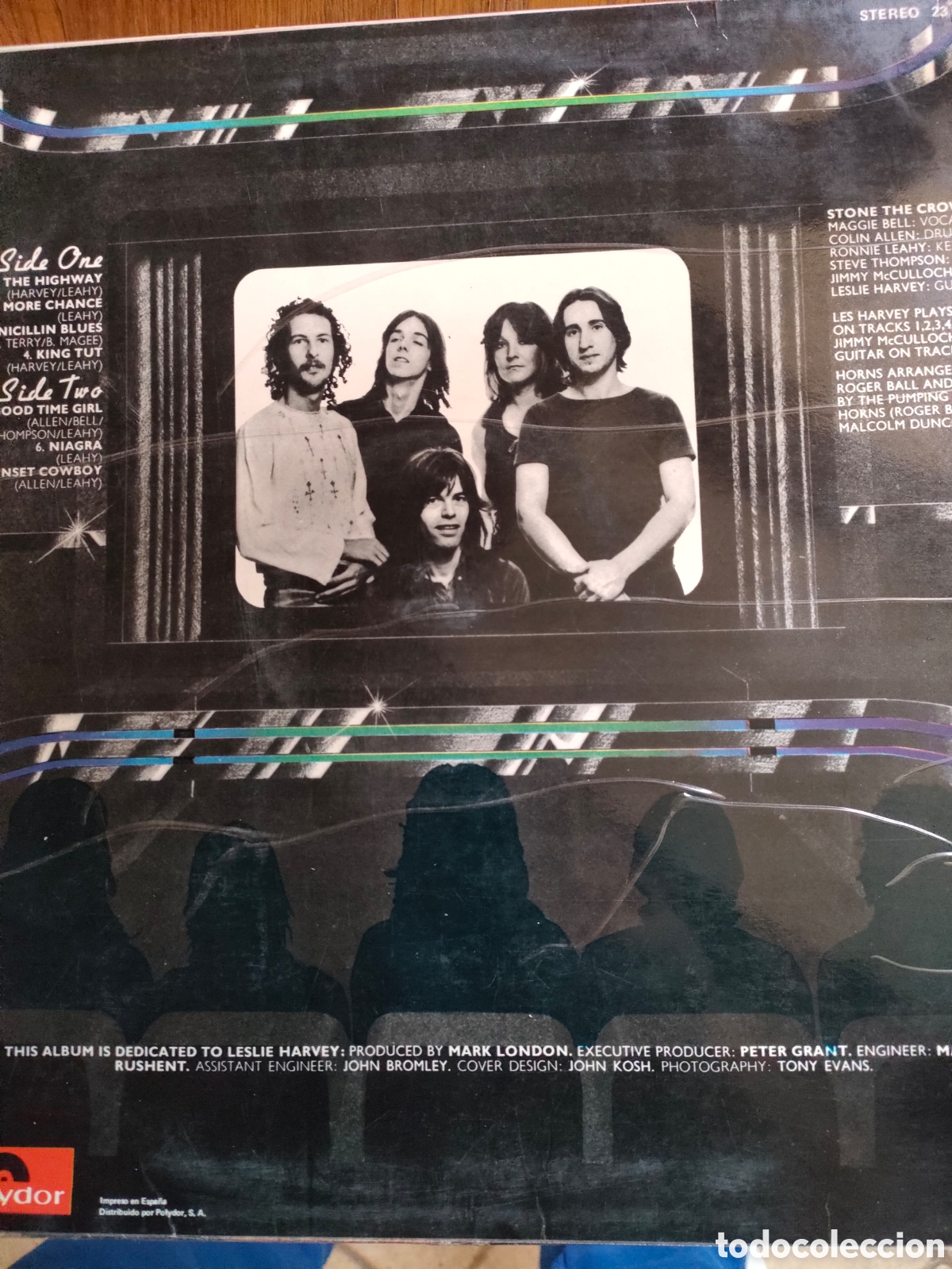 Discos de vinilo: Stone The Crows - Ontinuous Performance - 1972 - Spain - Rock - Foto 3