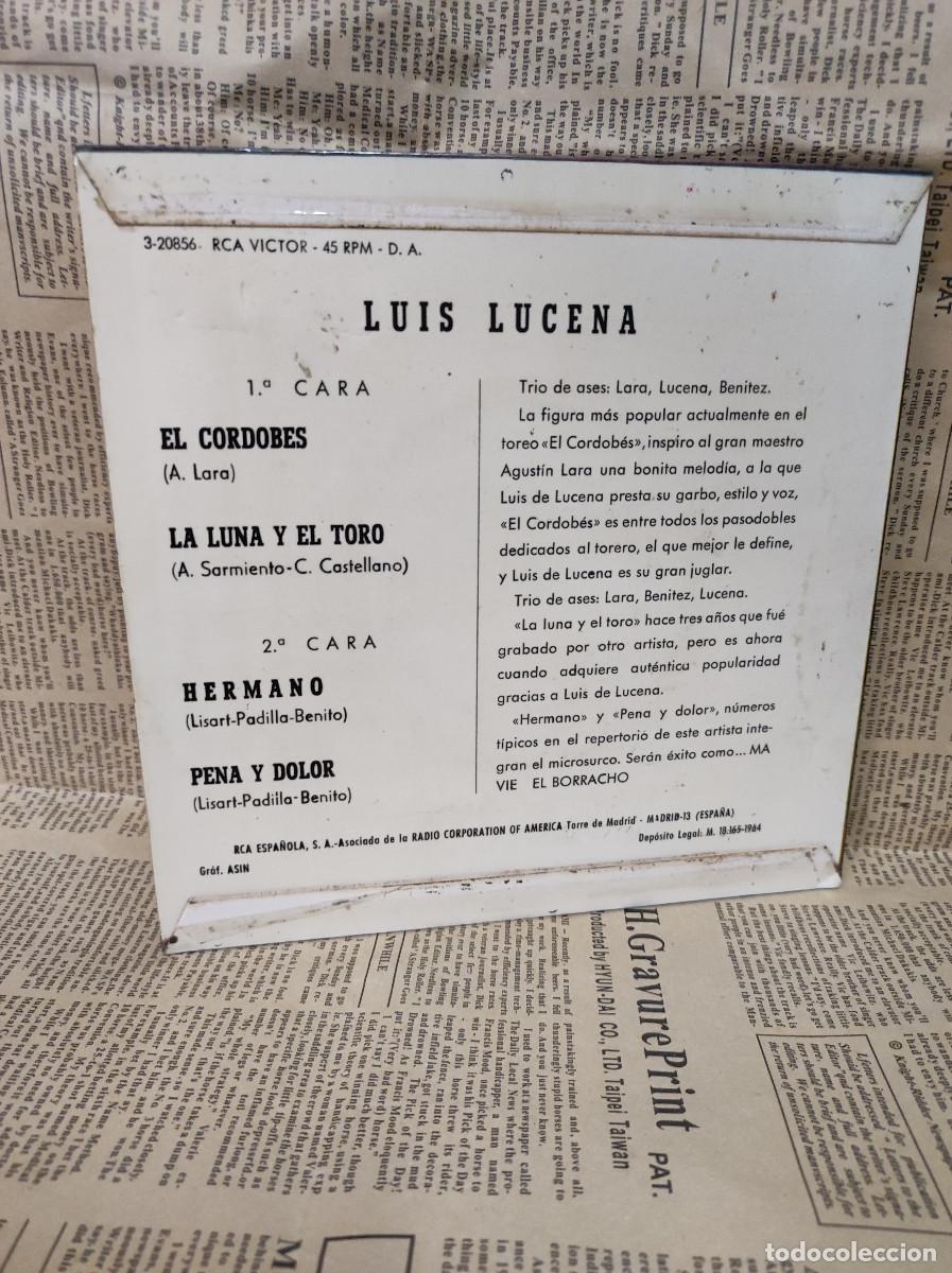 Discos de vinilo: LUIS DE LUCENA EL CORDOBES LA LUNA Y EL TORO - Foto 2