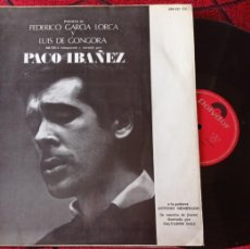 Discos de vinilo: PACO IBAÑEZ **POEMAS DE FEDERICO GARCÍA LORCA Y LUIS DE GONGORA** 1967 VINILO LP
