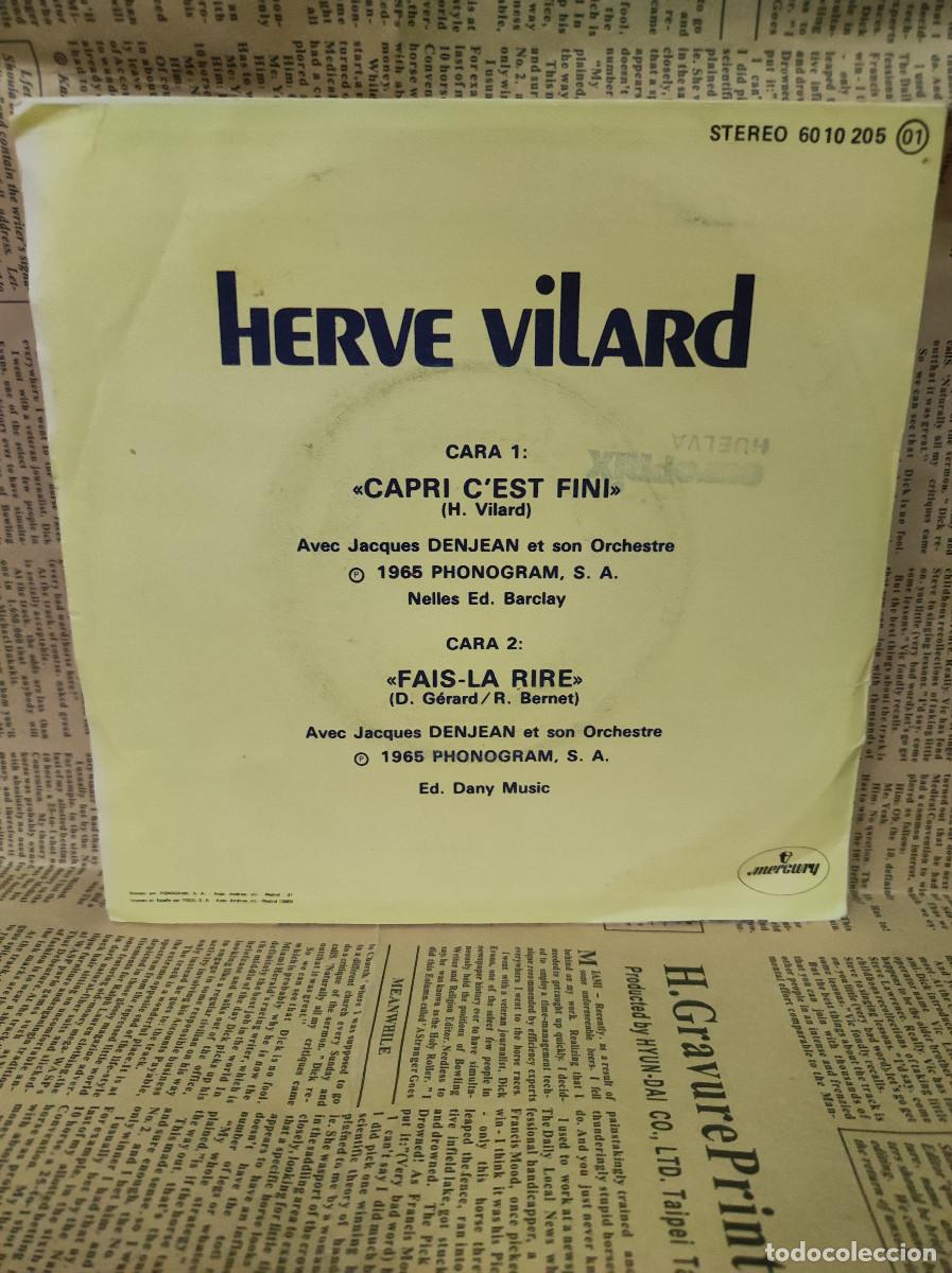Discos de vinilo: Herve Vilard &ndash; Capri Cest Fini - Foto 2